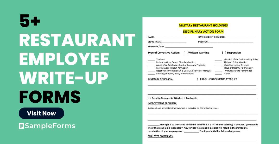 printable write up forms for employees
