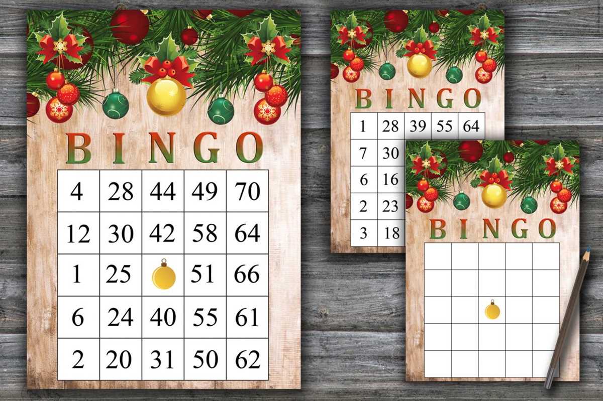 printable xmas bingo cards