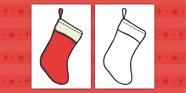 printable xmas stocking template
