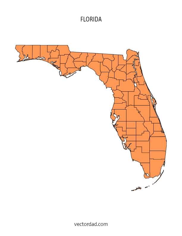 free printable florida county map