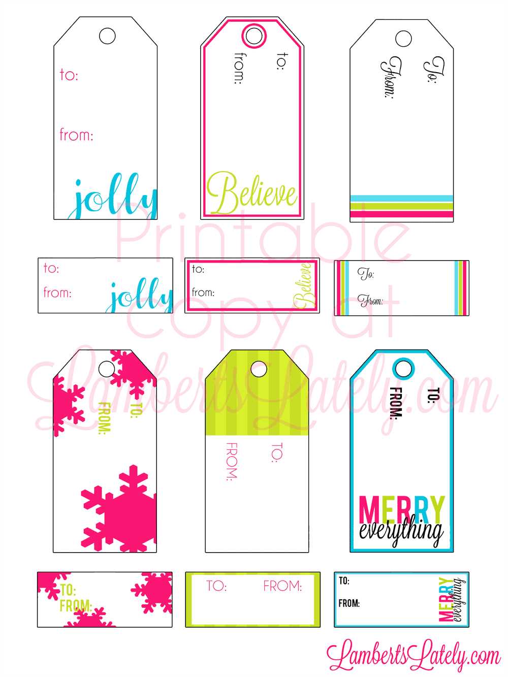 free birthday gift tags printable
