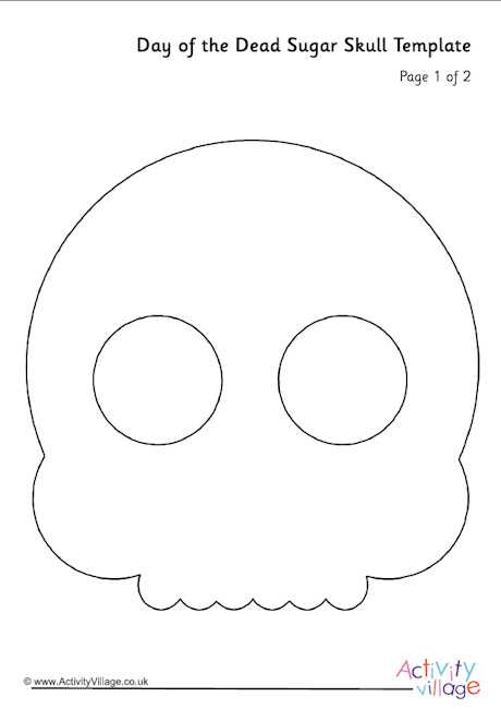 day of the dead printable skull