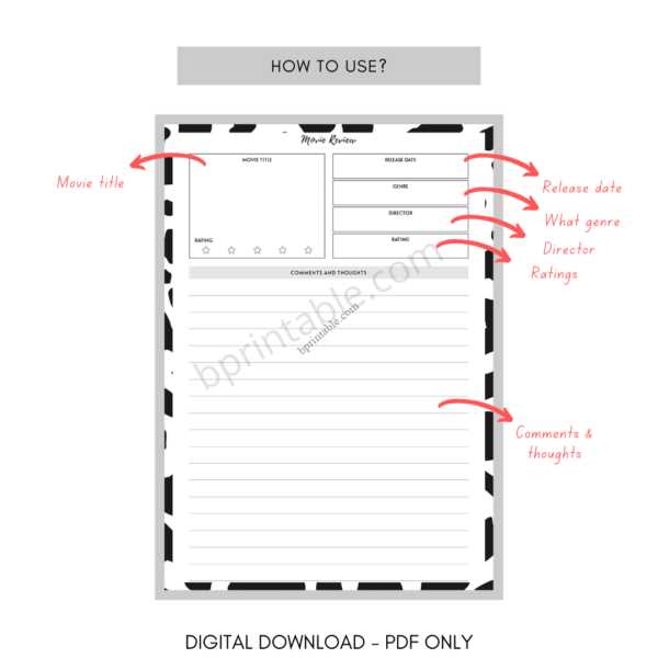 printable movie list template
