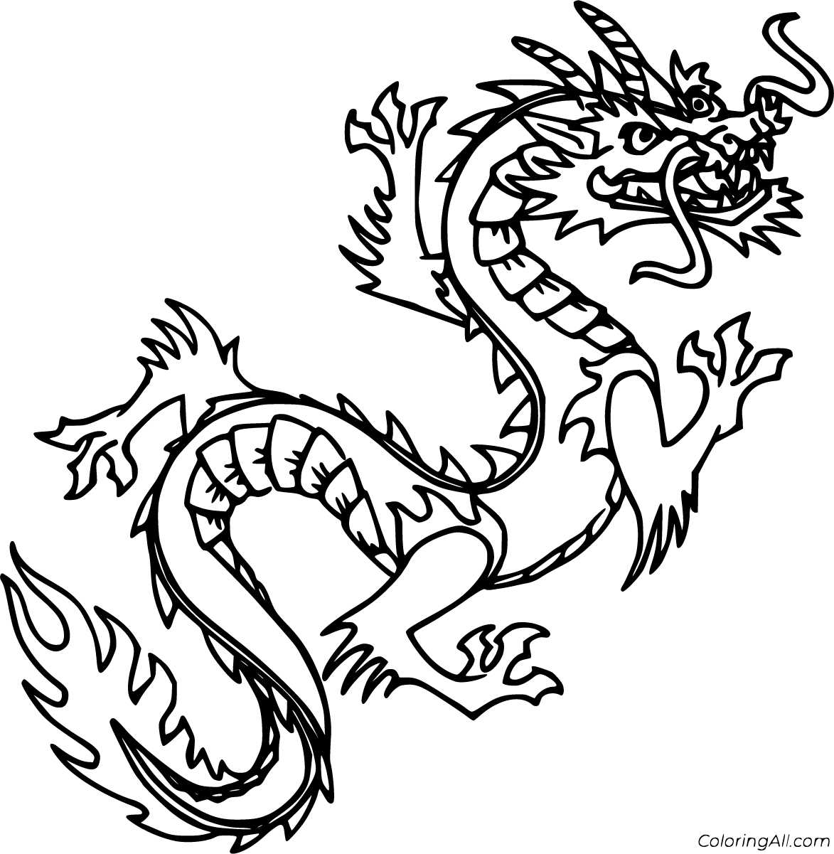 chinese dragon coloring pages printable