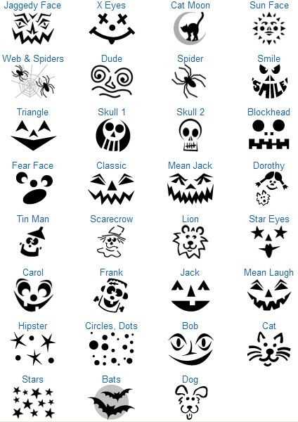 pumpkin faces printable free