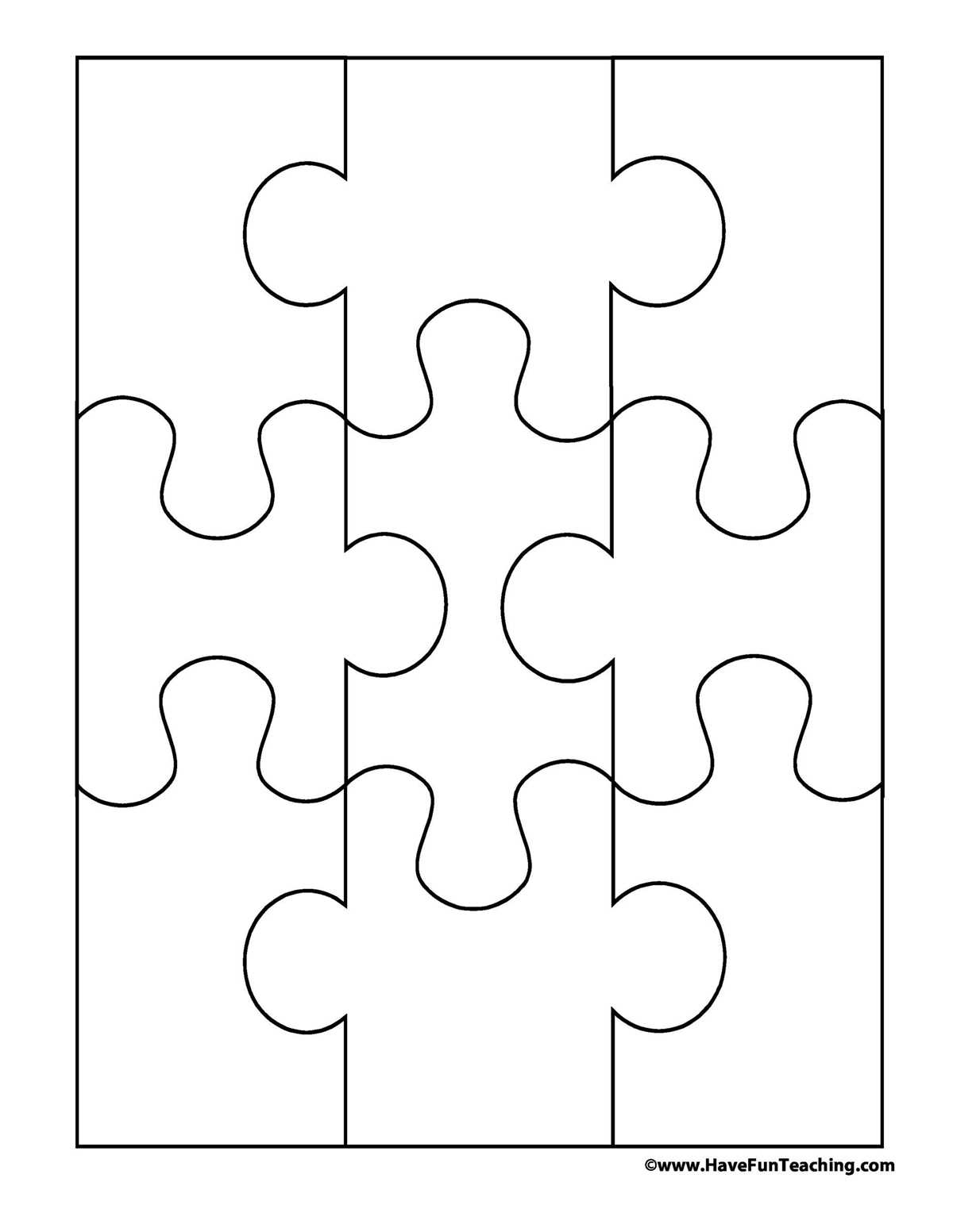 puzzle piece template printable