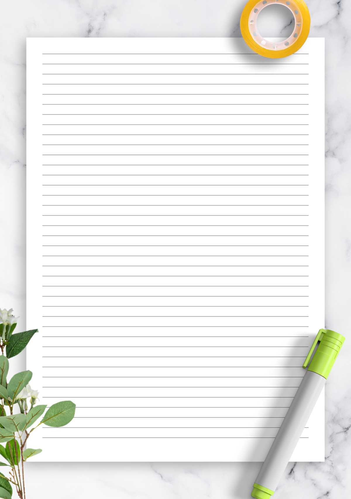 line printable paper