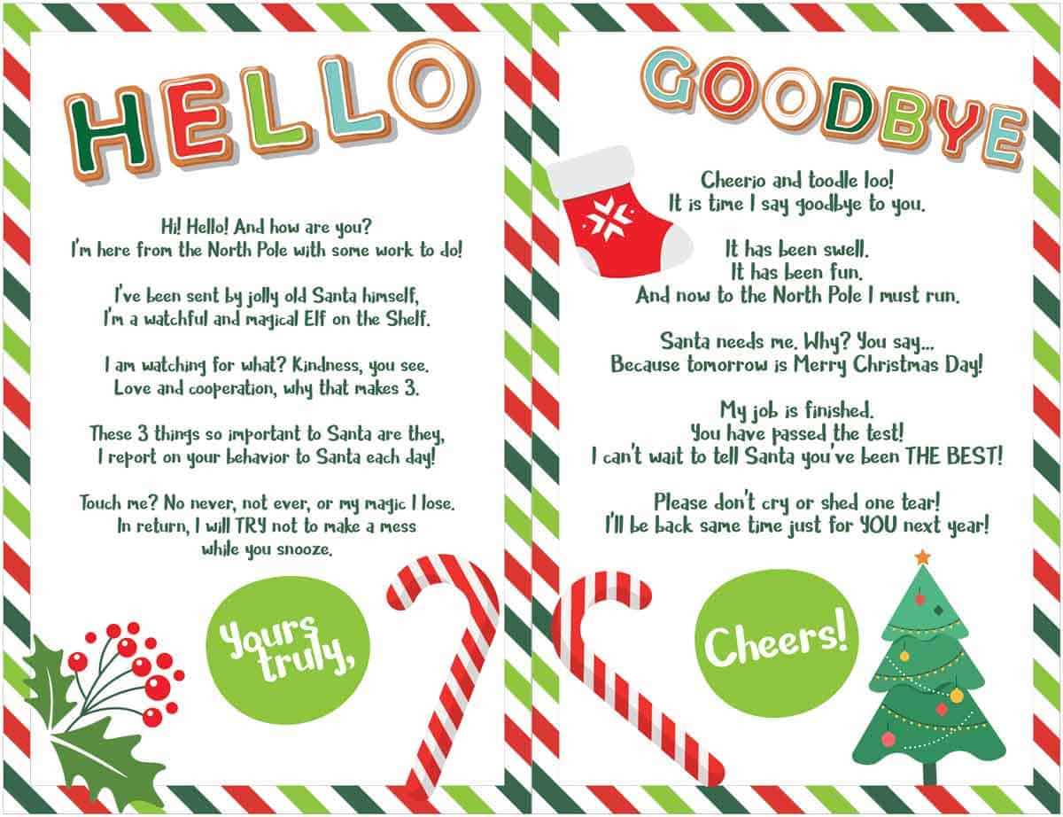 free printable elf letters