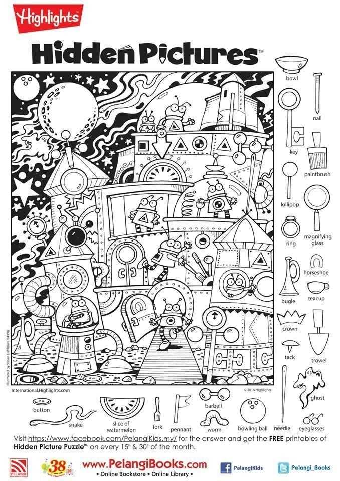 hidden pictures free printable