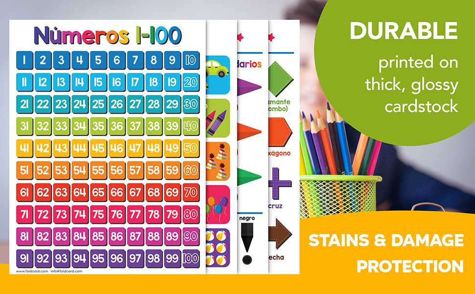 numbers in spanish 1 100 printable