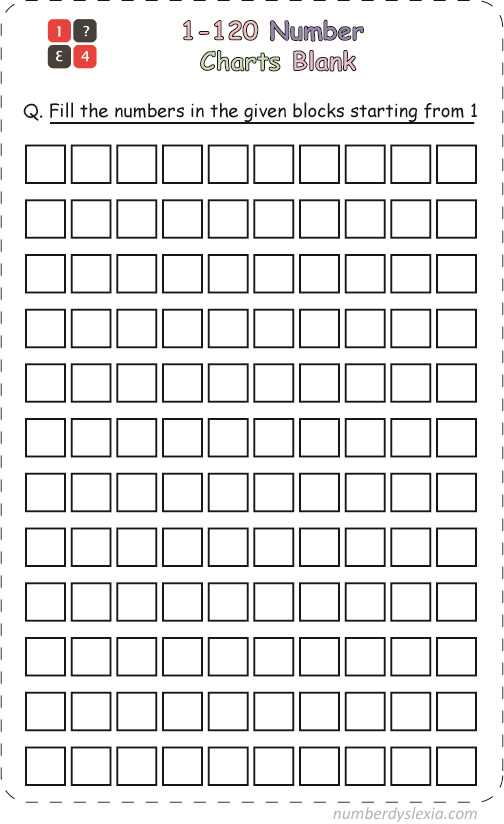 1 120 number chart printable