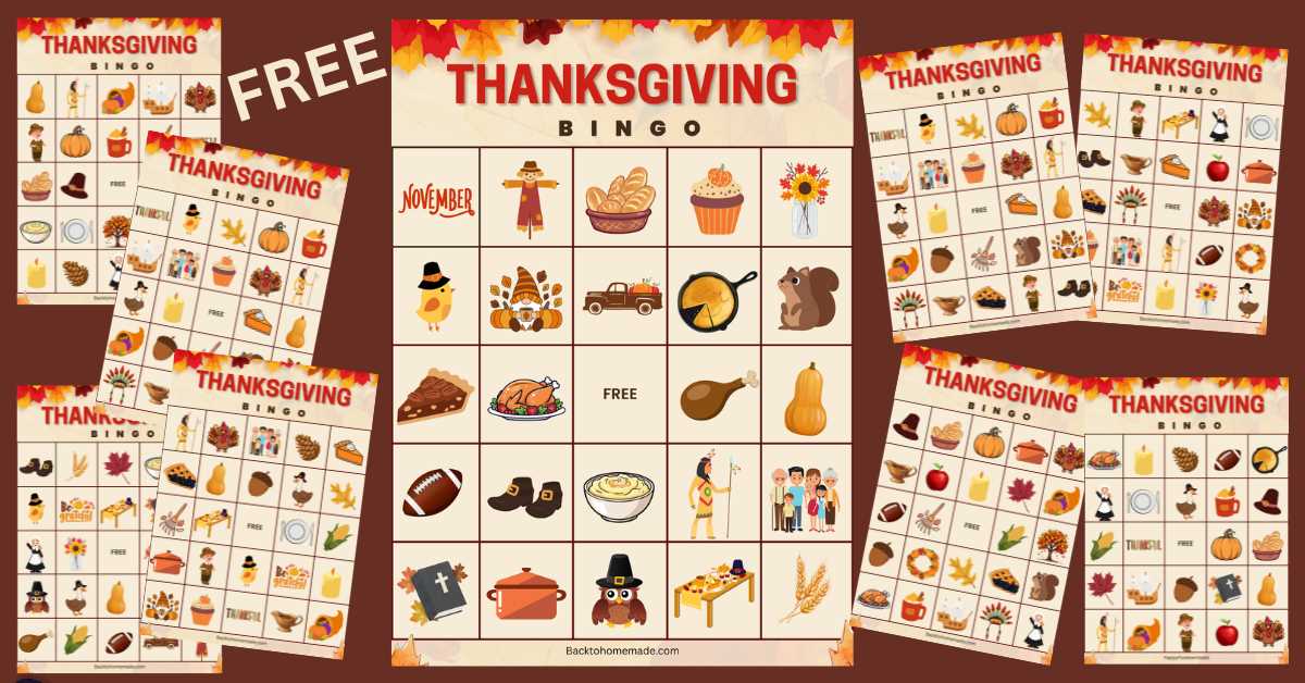printable bingo cards for thanksgiving