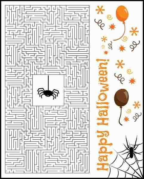 free printable halloween mazes