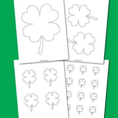 clover cut out printable
