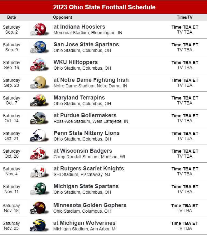 badger football schedule printable