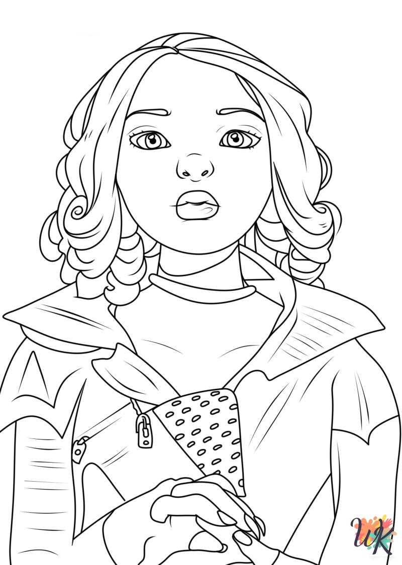 descendants coloring pages printable