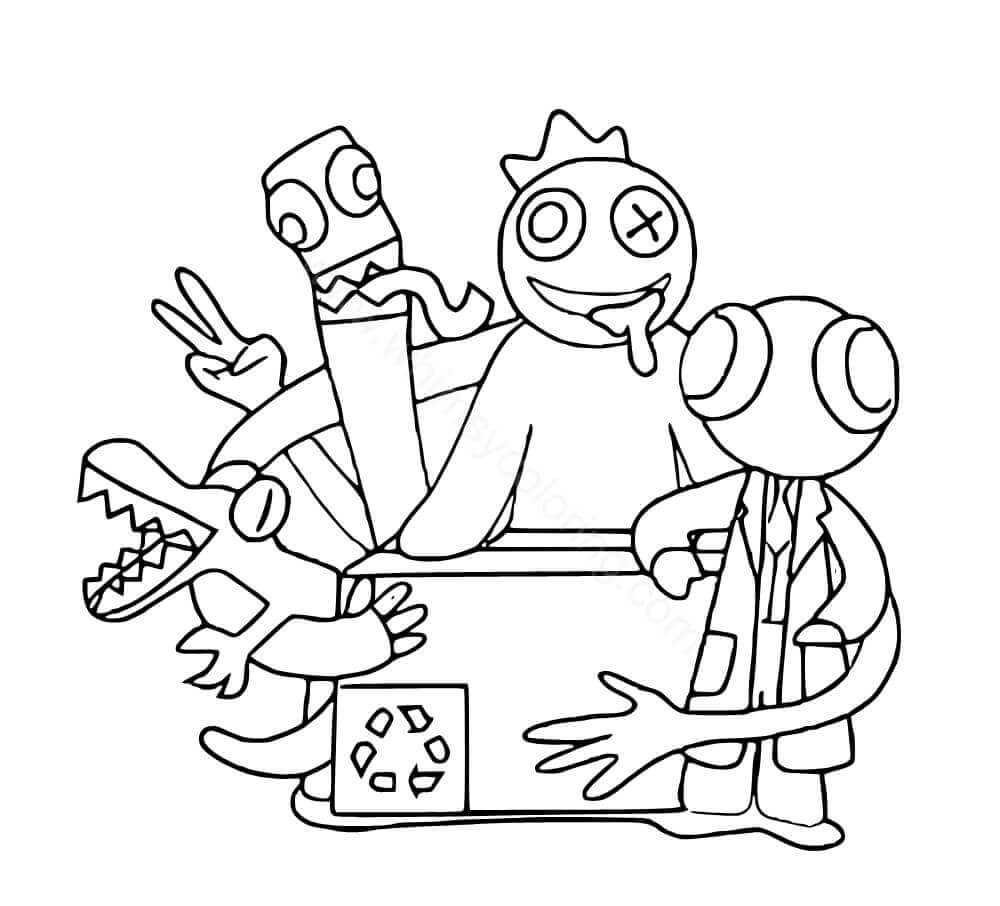 rainbow friends coloring pages printable