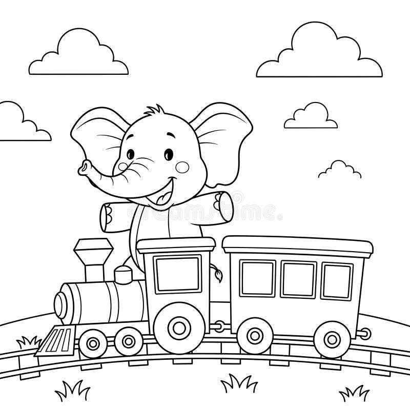 printable coloring pages trains