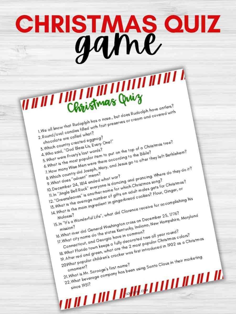 christmas trivia questions printable