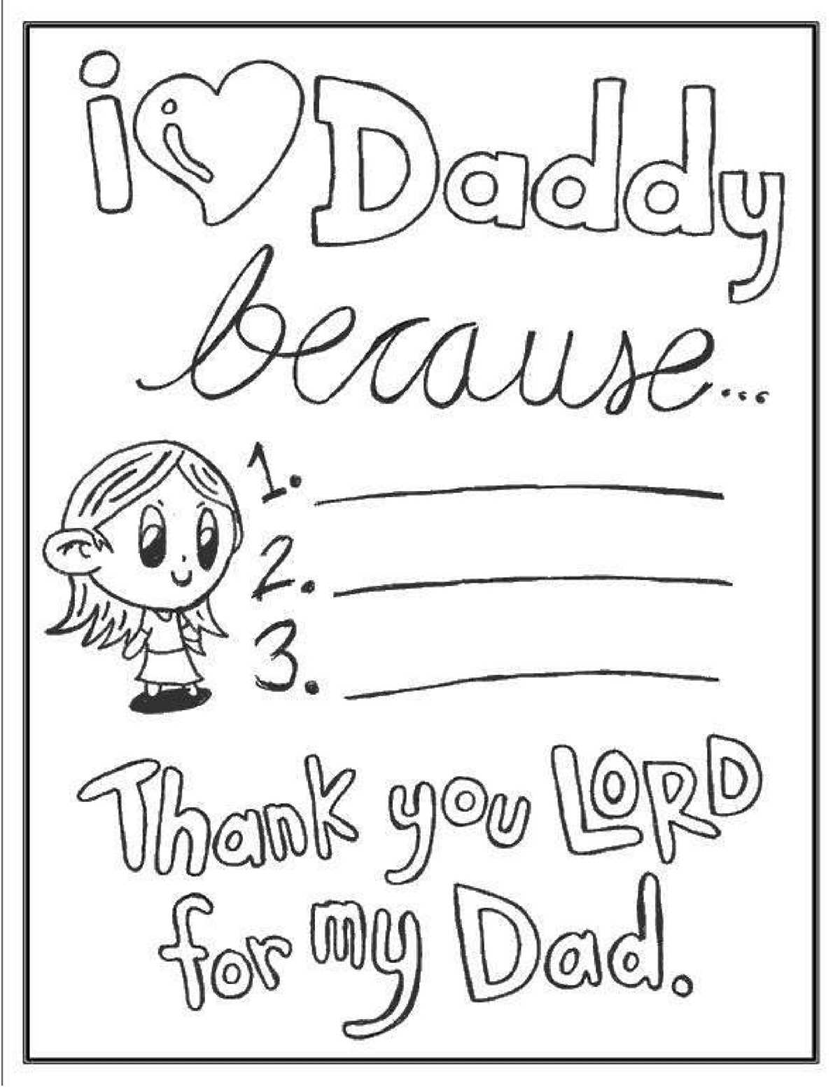 free printable fathers day coloring pages