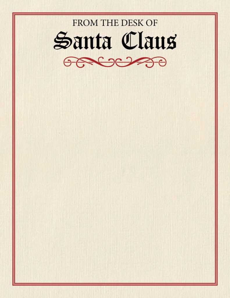 printable letterhead from santa