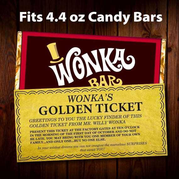 printable wonka bar
