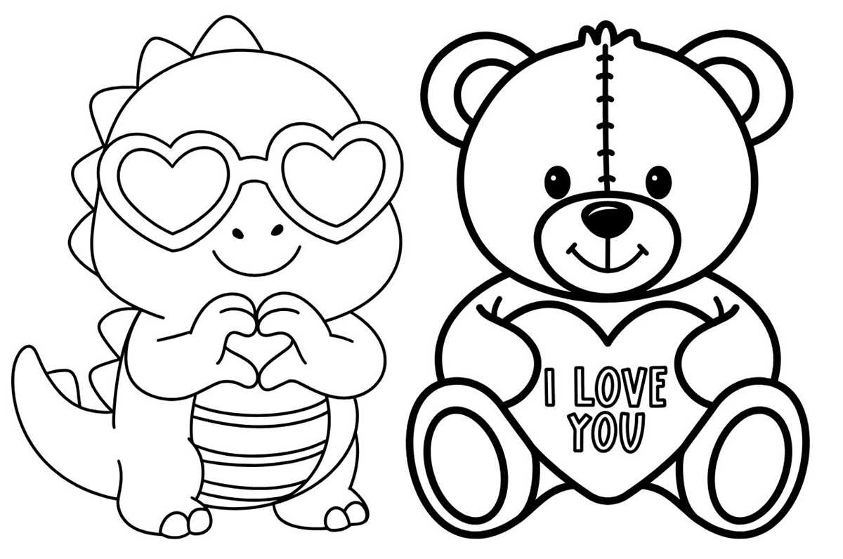 valentines day card printable coloring pages