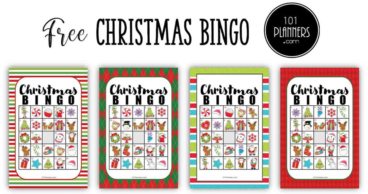 free printable christmas bingo
