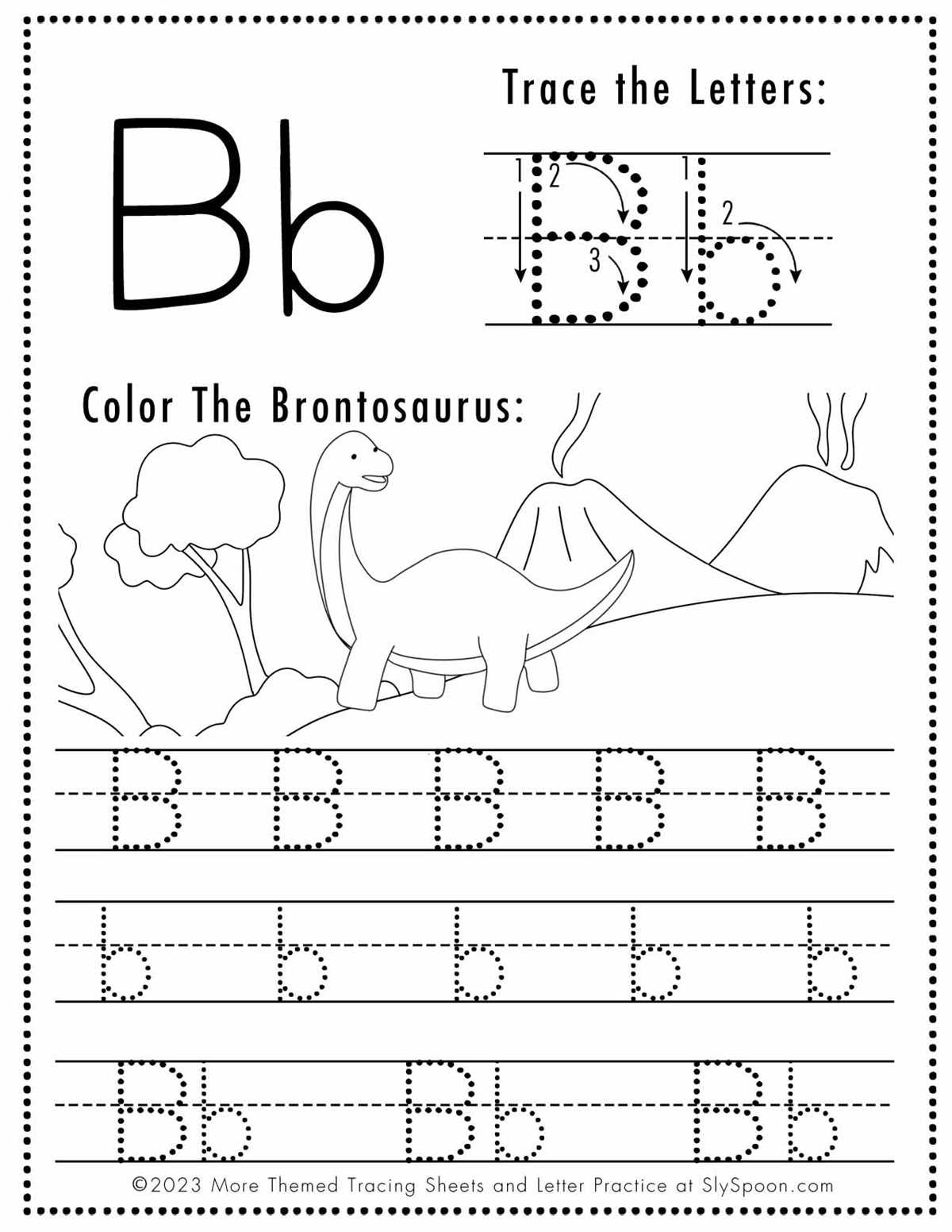free letter b printables