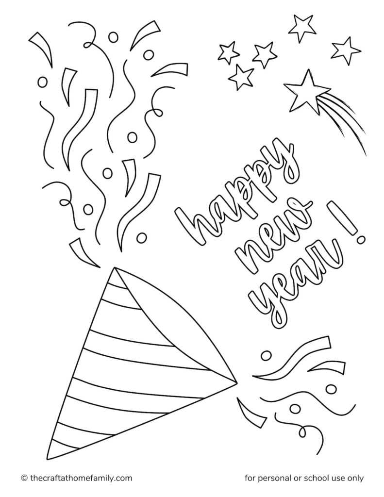 printable new years coloring pages
