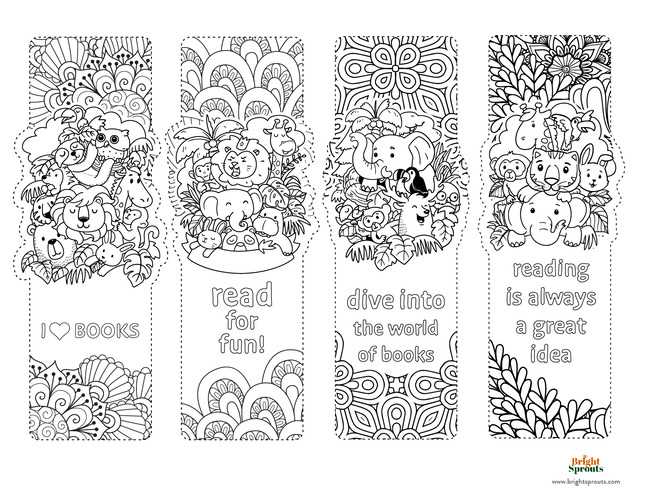 printable bookmarks to color for adults