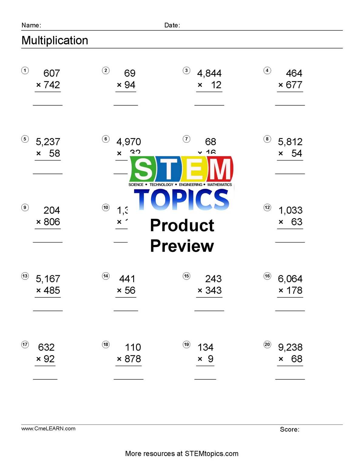 printable math worksheets 6th grade