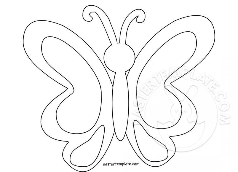 printable simple butterfly outline