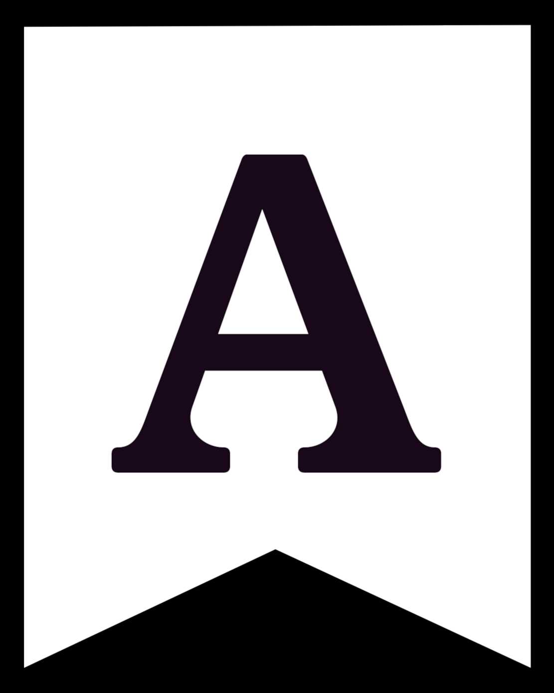 free printable black letters
