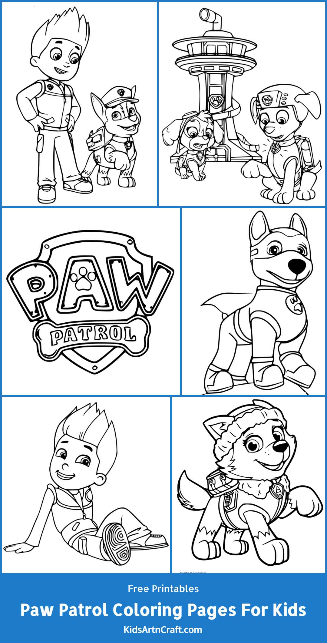 printable paw patrol coloring sheets