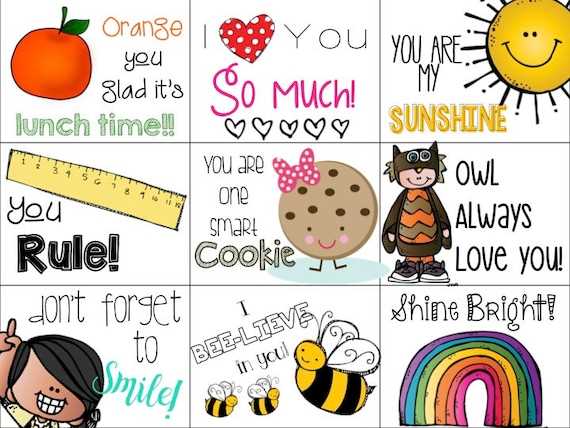 printable lunch notes