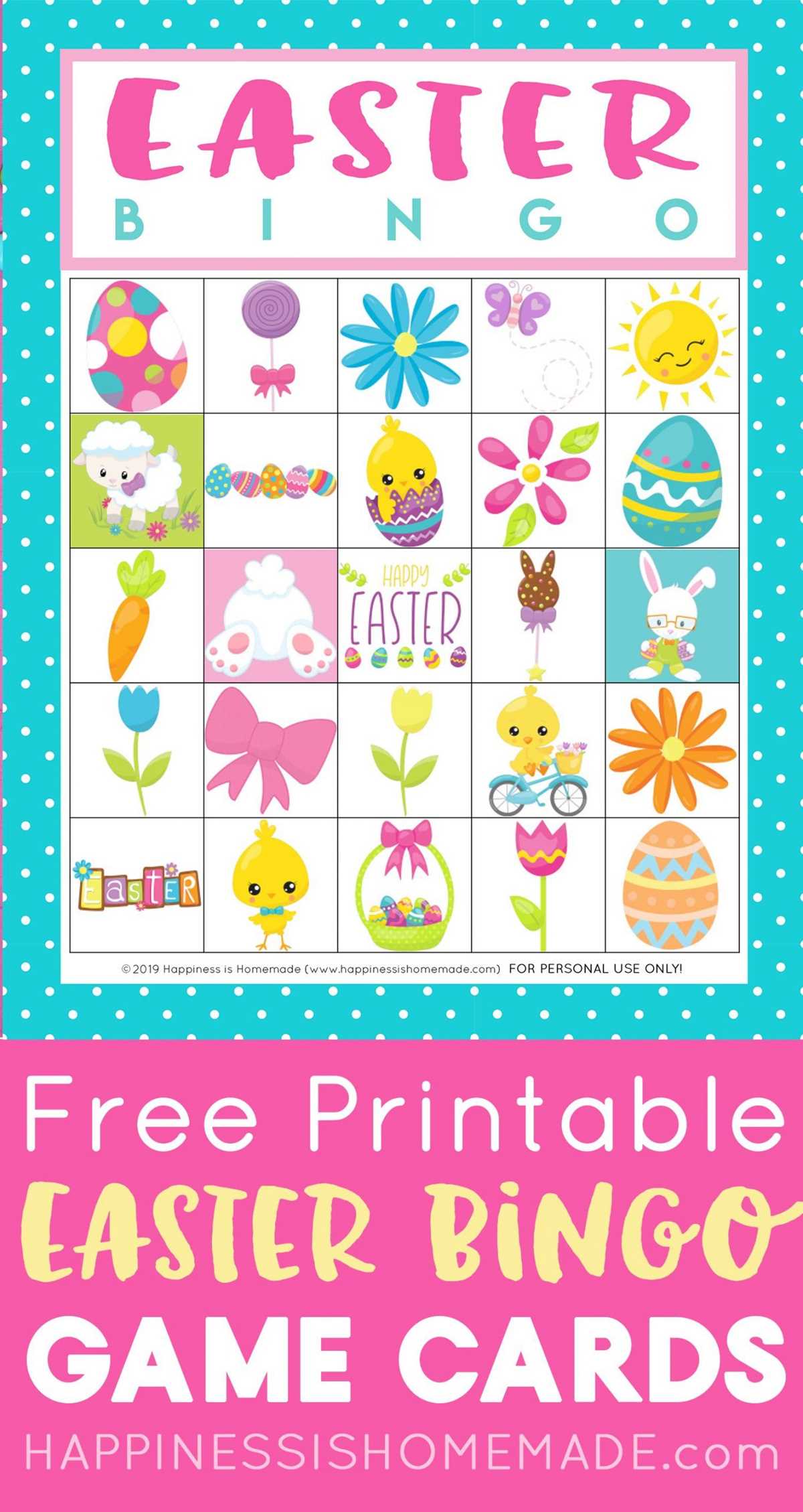 printable easter bingo