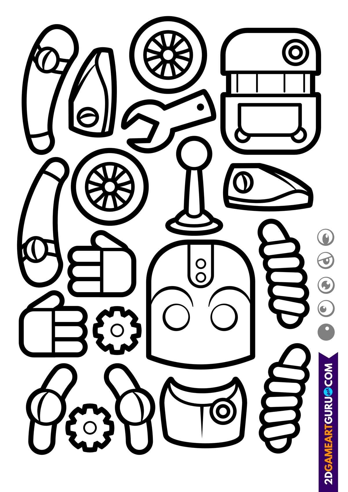 printable robot cut and paste