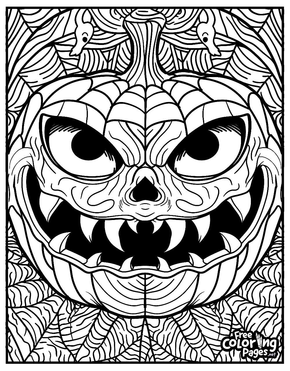 free printable scary halloween coloring pages for adults