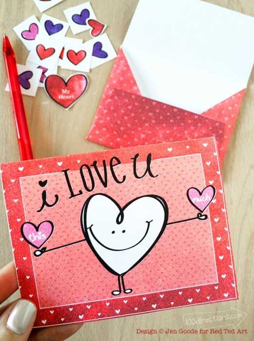 valentines day card free printable