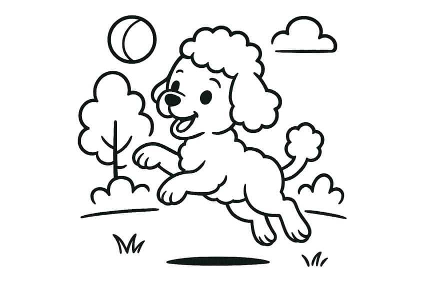 free printable dog colouring pages