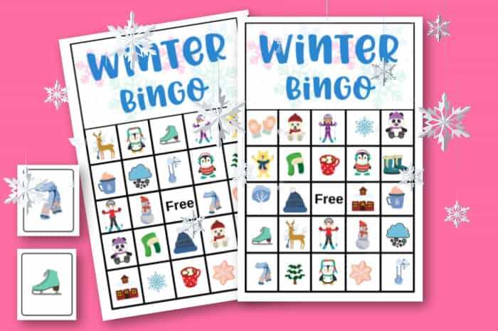 winter holiday bingo printable