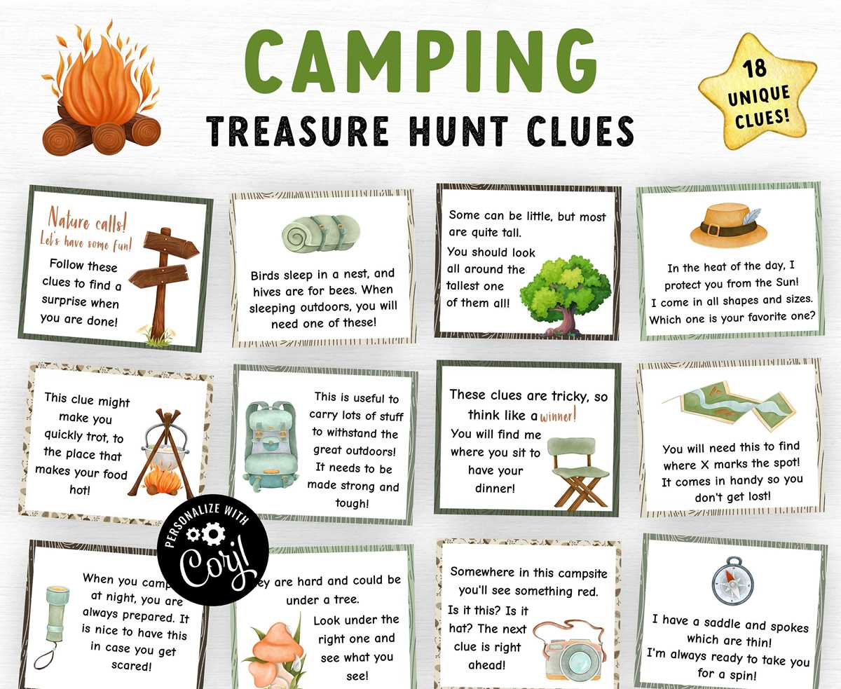 scavenger hunt camping printable