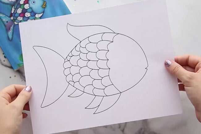 rainbow fish printable template