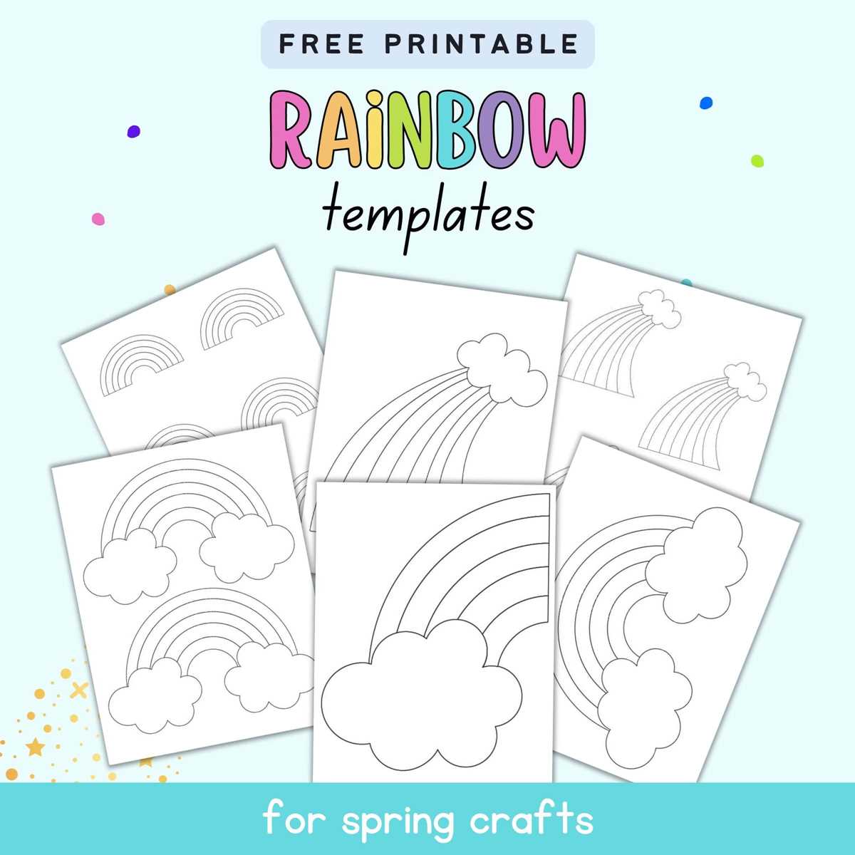 rainbow printable coloring