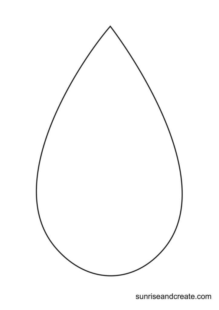 raindrop template printable free
