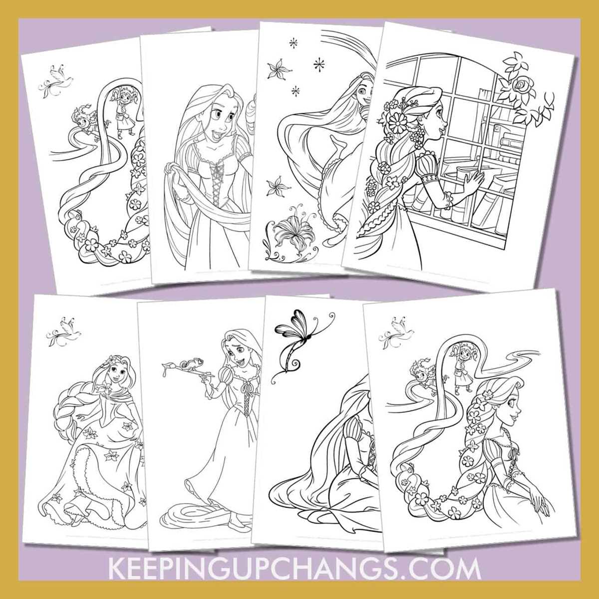 rapunzel printable coloring pages