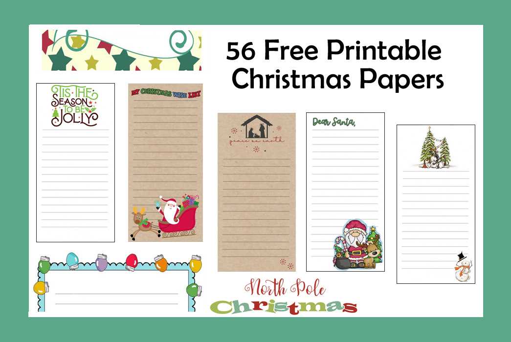 free printable xmas stationery