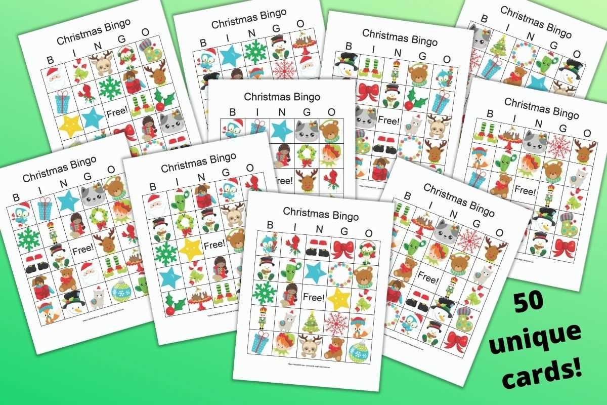 christmas bingo cards printable free