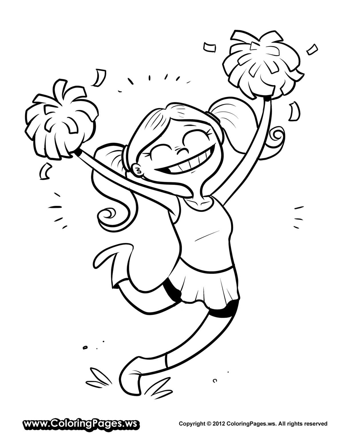 cheerleader coloring pages printable